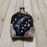 【星屑と黒猫】がま口ポーチS