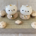 【受注制作商品】販売→2/14まで❤︎ おひなさま 大きめお内裏クマ様とお雛クマ様* set  ナチュラルver.