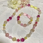 ✨セール✨キャンディみたいなビーズネックレス　ブレスレットセット