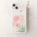 和風 和紙 春の息吹(チューリップ) iPhone 和柄 スマホケース【iPhone/その他対応あり】
