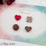 4種のチョコレートピアス♡⃜ イヤリング