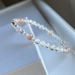 レッドラビットファークォーツ　ローズクォーツ　レモンクォーツ　水晶　ブレスレット