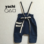 Light blue  Denim風なしましまポッケ付☆楽ちん 長〜く着れるつなぎ