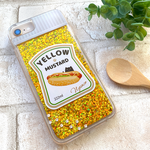 にゃんこマスタードのグリッターケース  スマホケース iphone13 iPhone12 iphone11 猫 黒猫 かわいい メンズ グリッター キラキラ SE3 第3世代