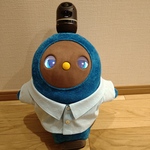 ラボット服 / 前開き襟付きシャツ・ドット柄ブルー