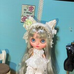 ねこ耳帽子オフホワイト　ブライス