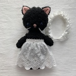 1/25販売☆手洗いOK♪クロ猫さん姉妹ぬいぐるみ姉