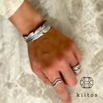 アレルギー対応　316L サージカルステンレス　ボヘミアン　ヴィンテージ　バングル　指輪　サイズフリー　kiitos 024