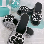 再販♡美脚ヒールスリッパ♡カメリア　ツイード