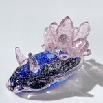 U274　宇宙を宿すガラスのウミウシ［ローズクォーツ］