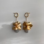 No.146  / フラワーバロックパールピアス･イヤリング