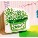 【ThankYouはんこ1】多肉植物－ｃ.木の持ち手