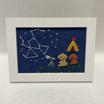 mayu412様専用【送料無料】刺繍　フレーム　インテリア　トイプードル　天体観測