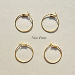 6pac✿︎30mm ニッケルフリー　フープ　ピアス　ゴールド