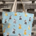ニコニコなコーギーさん　お散歩BAG　水色　