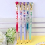 パステルシリーズ❋ダイヤ付き𑁍ハーバリウムシャーペン (レジン)-シャンパンピンク-