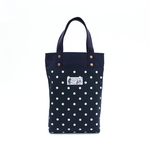 【シューズバッグ】ネイビー・ドット×ネイビー