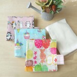 お名前入れます☆ハーフハンカチ3枚セット★女の子柄Y