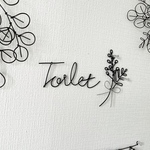 リボンミモザとtoiletセット　ワイヤークラフト