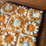 洗えるぽこぽこ角座布団＊レトロ