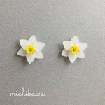 春花　水仙　ピアス　イヤリング