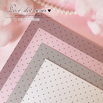 ［D-42］【再版ver,】A4両面デザインペーパー♡ lace dotシリーズ（白×黒、ピンク×黒）2種×各15枚＝計30枚入※一部B級品
