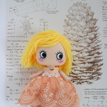 イーマリーちゃんサイズ　チュールドレス　No.84 アプリコットオレンジ