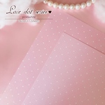 ［D-41］A4両面デザインペーパー♡ lace dotシリーズ【ピンク×白単品】1種×12枚＝計12枚入