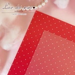 A4両面デザインペーパー♡ lace dotシリーズ【赤×白単品】1種×12枚＝計12枚入
