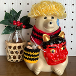  鬼さんお面入荷しました👹北欧しろくま貯金箱　鬼さんも豆拾い節分雑貨豆まき4点セット