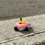 ひよこと菱餅の車　ひな祭り　節句
