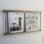 iron wall rack w60（ウォールラック 壁掛け 本棚 A4 本 マガジンラック 額縁 アイアン 木）