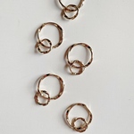 LAST１点アイテム【4pcs gold #ls】design double ring charm