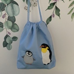 皇帝ペンギン親子の始めて巾着再販