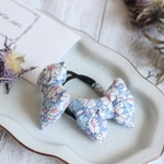 リバティ生地　ヘアゴム　ぷっくりリボン２個セット