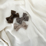 ［単品］plaid ribbon hairclip