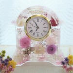 ハーバリウム　置き時計