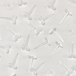 送料無料❤️【商品番号N】平皿6㎜樹脂ピアス シリコンキャッチ付き