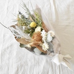 ドライフラワーの花束＊white brownのワイルドフラワーブーケ~