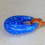 ハイブリッドオパールのペンダント   blue glitter