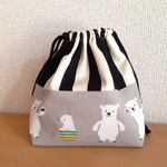 しろくまさんの  お弁当巾着