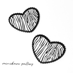 zebra heart(2pcs) Individual design plate parts