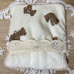 『オーダー』レトロベア🧸×ホワイトチョコ🍫ふわふわ布団(ハムスター/小動物用)