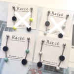 dot asymmetry pierce (オニキス+スワロフスキーパール)ステンレスピアス
