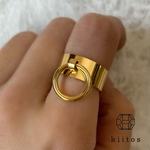 アレルギー対応　316L サージカルステンレス　ボヘミアン　ヴィンテージ　リング　指輪　サイズフリー　kiitos 027