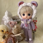 ベイビーロンパース＊stodoll用（5インチぐらい）＊パープル