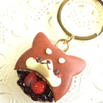フェイクスイーツ*柴犬ちゃん苺どら焼き・キーリング*スイーツデコ・和菓子