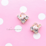 gray×pink ピアスorイヤリング