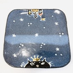星猫キング　角小皿