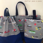 入園入学グッズ☆３点セット☆はたらくくるま　グレー